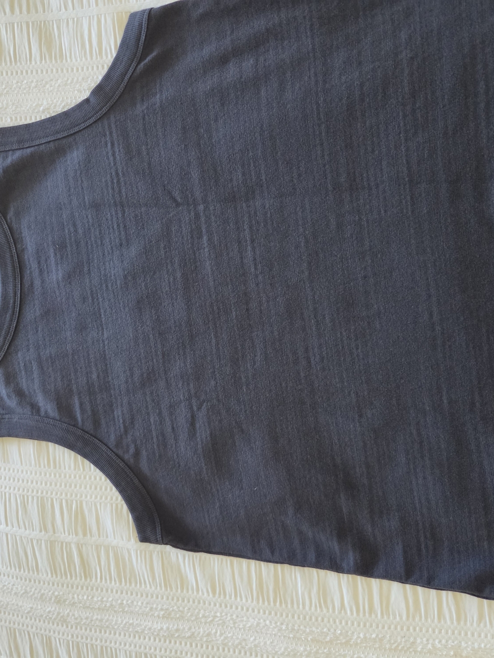 LOFT Charcoal Ribbed Tank Top